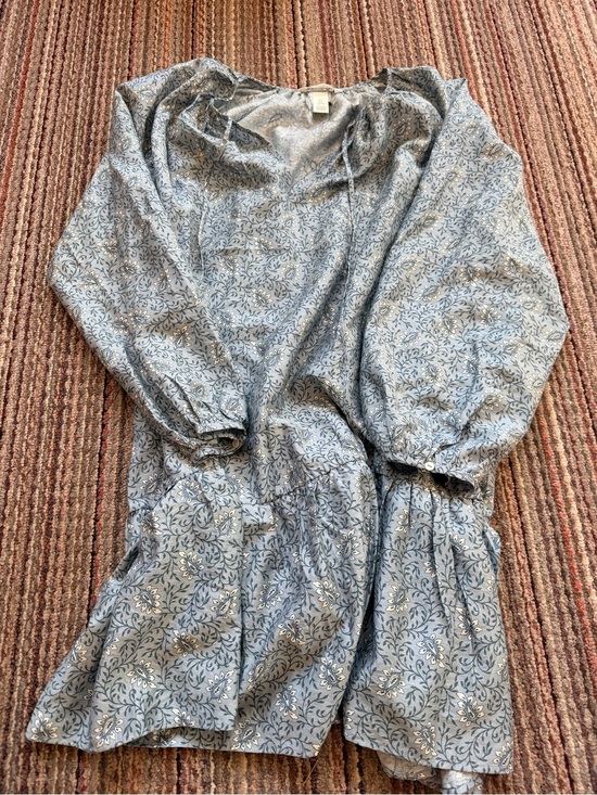 H&M Dresses & Skirts - H&M Blue Floral Long Sleeve Mini Dress | Size XL | Boho Cottagecore